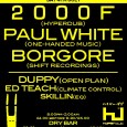 Open Plan prsnts: 2000F / PAUL WHITE / BORGORE Na den .. big tings from Open Plan at Manc sweathole (in a cool way) Dry Bar next Saturday … friend of Groovement PAUL WHITE’s CD dropped a couple weeks...